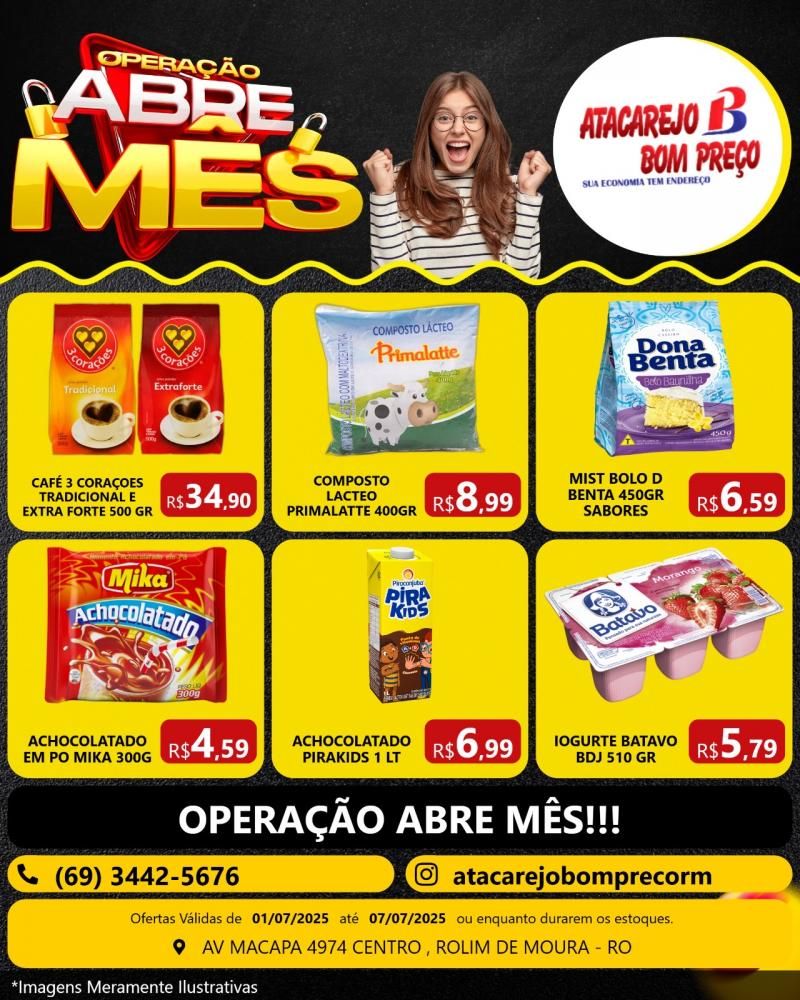 OPERAÇÃO ABRE MÊS com grandes ofertas no ATACAREJO BOM PREÇO, em Rolim de Moura OPERAÇÃO ABRE MÊS com grandes ofertas no ATACAREJO BOM PREÇO, em Rolim de Moura