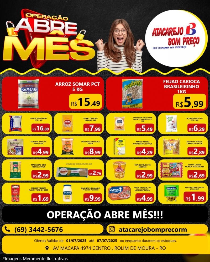 OPERAÇÃO ABRE MÊS com grandes ofertas no ATACAREJO BOM PREÇO, em Rolim de Moura OPERAÇÃO ABRE MÊS com grandes ofertas no ATACAREJO BOM PREÇO, em Rolim de Moura