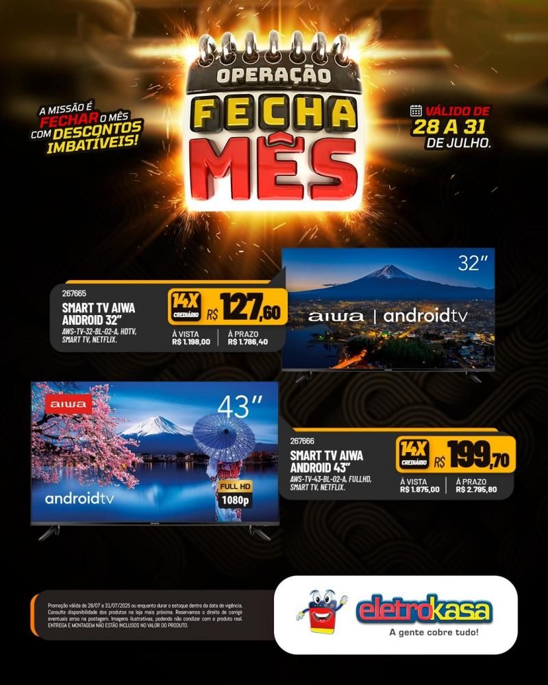 OPERAÇÃO FECHA MÊS com descontos imbatíveis, nas lojas eletroKasa, em Rolim De Moura OPERAÇÃO FECHA MÊS com descontos imbatíveis, nas lojas eletroKasa, em Rolim De Moura