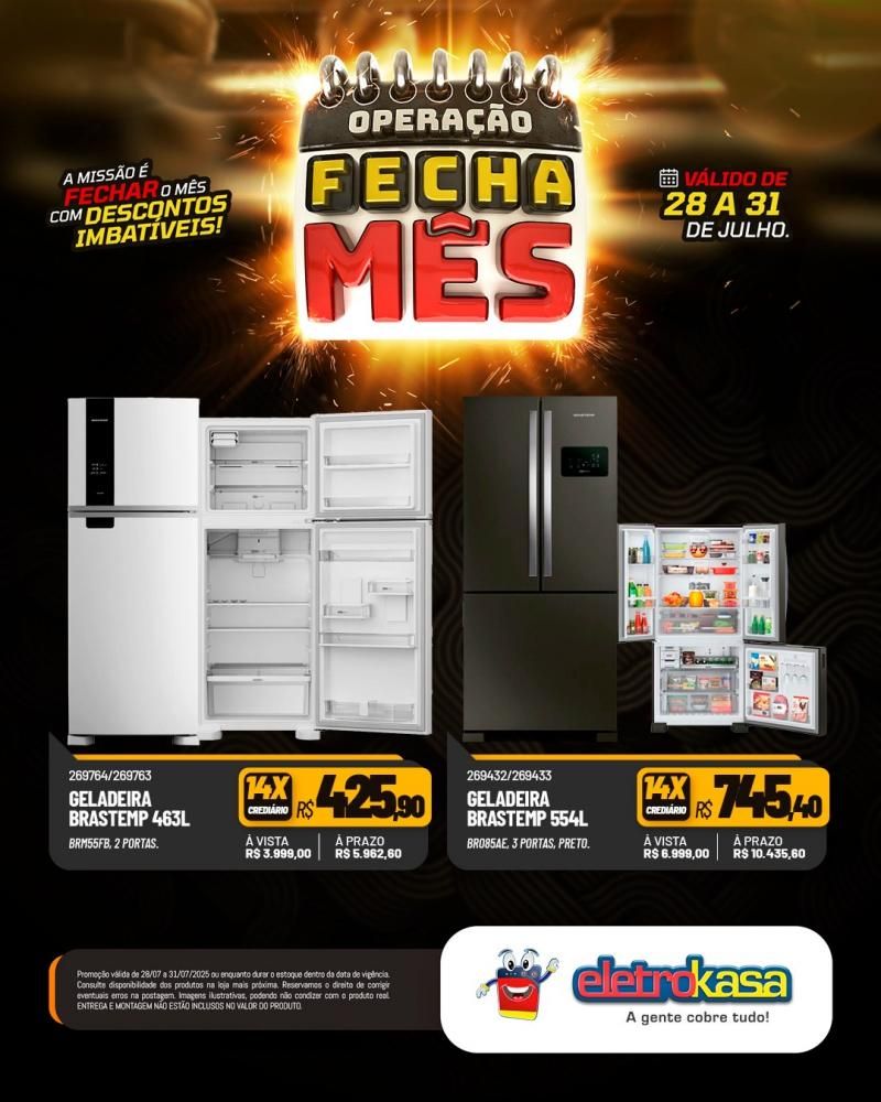 OPERAÇÃO FECHA MÊS com descontos imbatíveis, nas lojas eletroKasa, em Rolim De Moura OPERAÇÃO FECHA MÊS com descontos imbatíveis, nas lojas eletroKasa, em Rolim De Moura