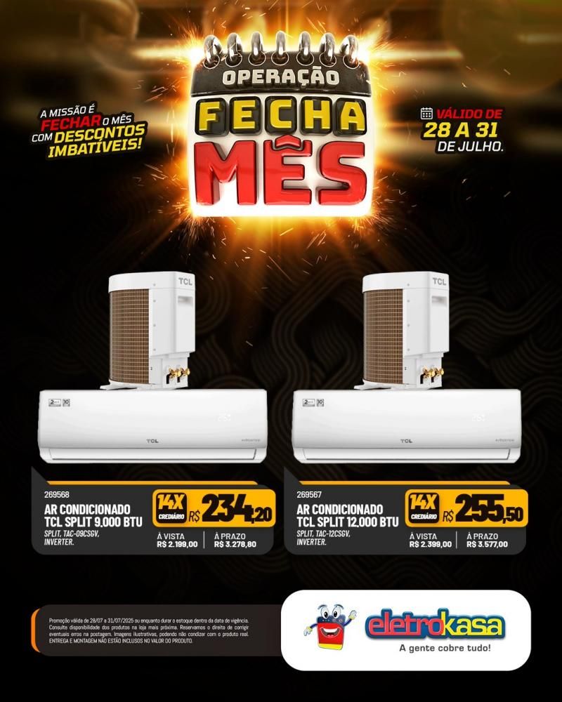 OPERAÇÃO FECHA MÊS com descontos imbatíveis, nas lojas eletroKasa, em Rolim De Moura OPERAÇÃO FECHA MÊS com descontos imbatíveis, nas lojas eletroKasa, em Rolim De Moura