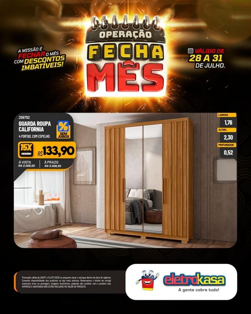 OPERAÇÃO FECHA MÊS com descontos imbatíveis, nas lojas eletroKasa, em Rolim De Moura OPERAÇÃO FECHA MÊS com descontos imbatíveis, nas lojas eletroKasa, em Rolim De Moura