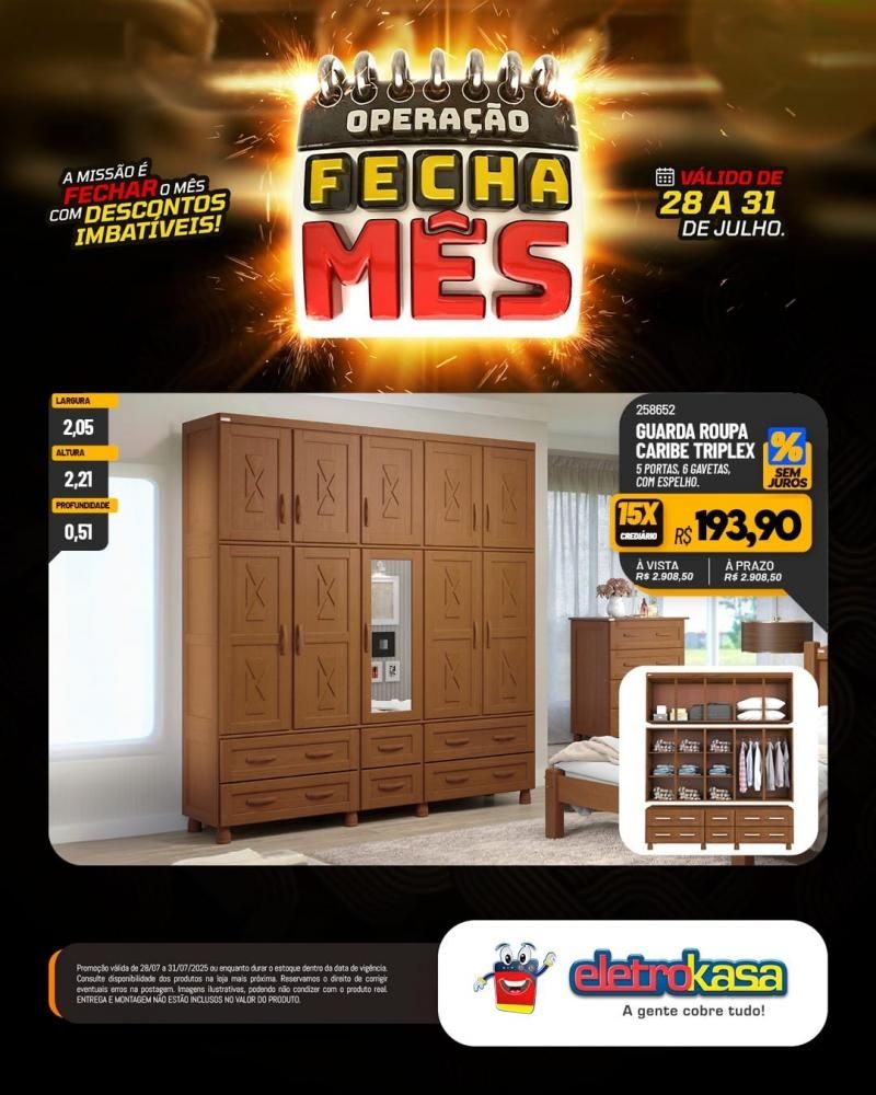 OPERAÇÃO FECHA MÊS com descontos imbatíveis, nas lojas eletroKasa, em Rolim De Moura OPERAÇÃO FECHA MÊS com descontos imbatíveis, nas lojas eletroKasa, em Rolim De Moura