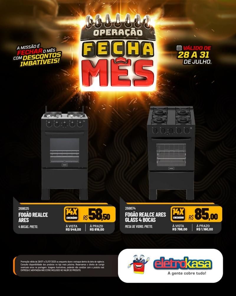 OPERAÇÃO FECHA MÊS com descontos imbatíveis, nas lojas eletroKasa, em Rolim De Moura OPERAÇÃO FECHA MÊS com descontos imbatíveis, nas lojas eletroKasa, em Rolim De Moura