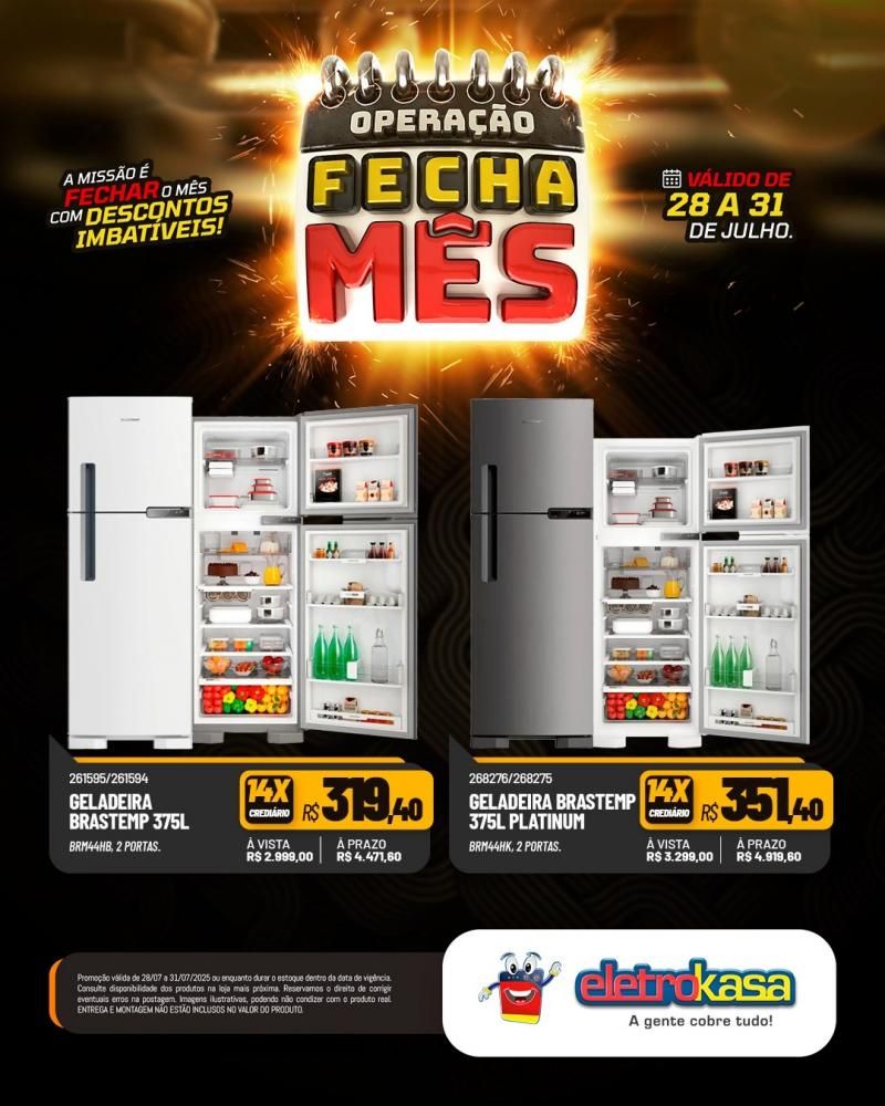 OPERAÇÃO FECHA MÊS com descontos imbatíveis, nas lojas eletroKasa, em Rolim De Moura OPERAÇÃO FECHA MÊS com descontos imbatíveis, nas lojas eletroKasa, em Rolim De Moura