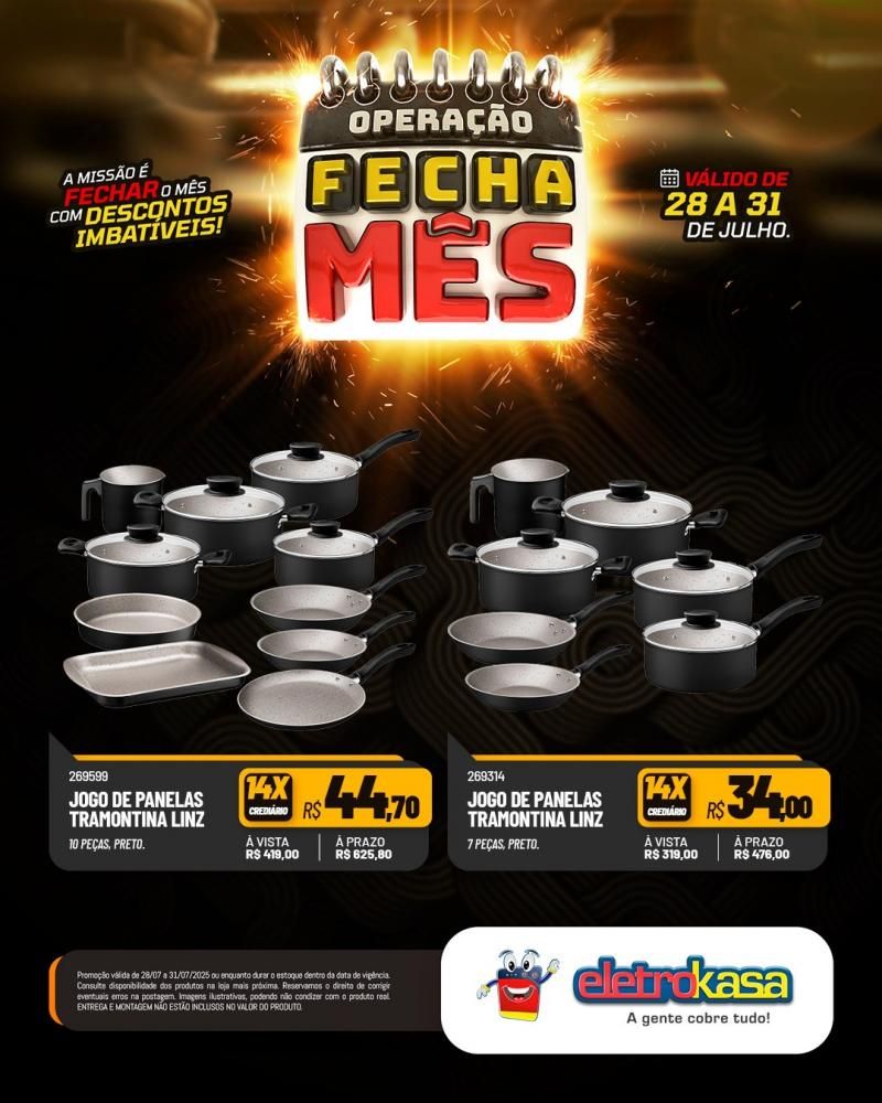 OPERAÇÃO FECHA MÊS com descontos imbatíveis, nas lojas eletroKasa, em Rolim De Moura OPERAÇÃO FECHA MÊS com descontos imbatíveis, nas lojas eletroKasa, em Rolim De Moura