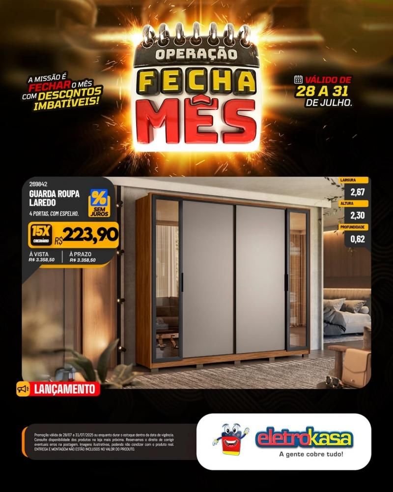 OPERAÇÃO FECHA MÊS com descontos imbatíveis, nas lojas eletroKasa, em Rolim De Moura OPERAÇÃO FECHA MÊS com descontos imbatíveis, nas lojas eletroKasa, em Rolim De Moura