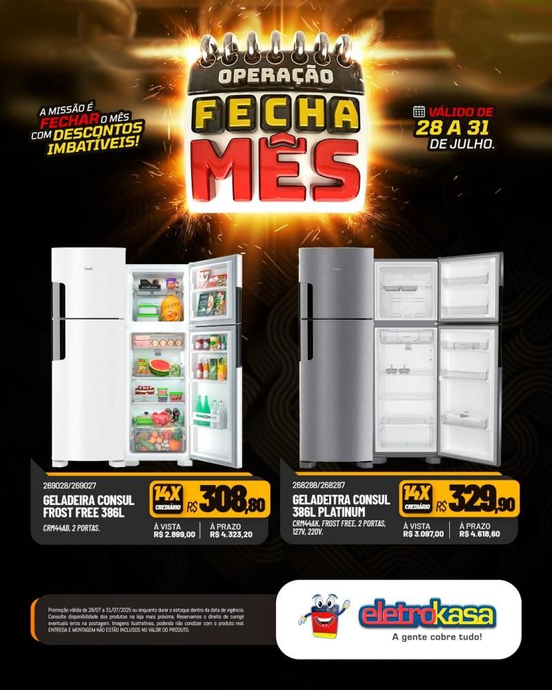 OPERAÇÃO FECHA MÊS com descontos imbatíveis, nas lojas eletroKasa, em Rolim De Moura OPERAÇÃO FECHA MÊS com descontos imbatíveis, nas lojas eletroKasa, em Rolim De Moura