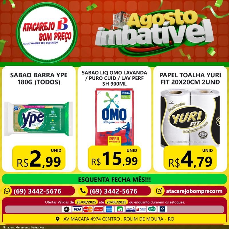 AGOSTO IMBATÍVEL no Atacarejo Bom Preço, em Rolim de Moura AGOSTO IMBATÍVEL no Atacarejo Bom Preço, em Rolim de Moura