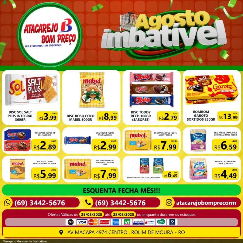 AGOSTO IMBATÍVEL no Atacarejo Bom Preço, em Rolim de Moura AGOSTO IMBATÍVEL no Atacarejo Bom Preço, em Rolim de Moura