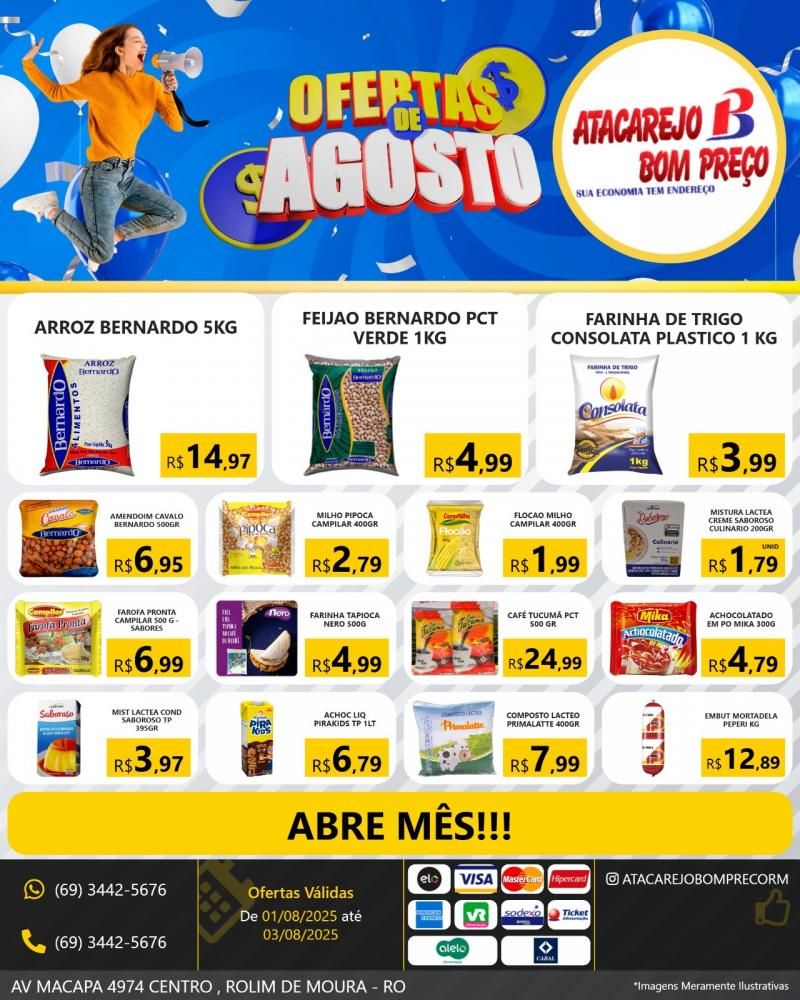 Aproveite as ofertas deste domingo, no ATACAREJO BOM PREÇO, em Rolim de Moura Aproveite as ofertas deste domingo, no ATACAREJO BOM PREÇO, em Rolim de Moura