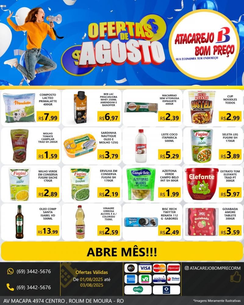 Aproveite as ofertas deste domingo, no ATACAREJO BOM PREÇO, em Rolim de Moura Aproveite as ofertas deste domingo, no ATACAREJO BOM PREÇO, em Rolim de Moura