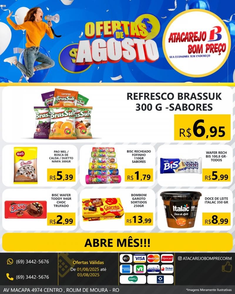 Aproveite as ofertas deste domingo, no ATACAREJO BOM PREÇO, em Rolim de Moura Aproveite as ofertas deste domingo, no ATACAREJO BOM PREÇO, em Rolim de Moura