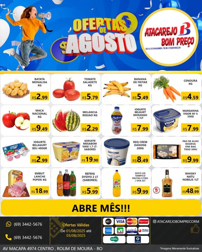 Aproveite as ofertas deste domingo, no ATACAREJO BOM PREÇO, em Rolim de Moura Aproveite as ofertas deste domingo, no ATACAREJO BOM PREÇO, em Rolim de Moura
