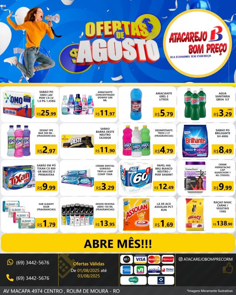 Aproveite as ofertas deste domingo, no ATACAREJO BOM PREÇO, em Rolim de Moura Aproveite as ofertas deste domingo, no ATACAREJO BOM PREÇO, em Rolim de Moura