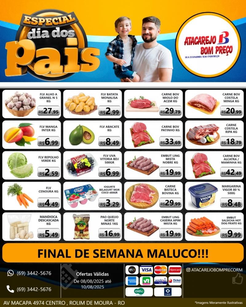 Especial DIA DOS PAIS, no ATACAREJO BOM PREÇO, em Rolim de Moura Especial DIA DOS PAIS, no ATACAREJO BOM PREÇO, em Rolim de Moura