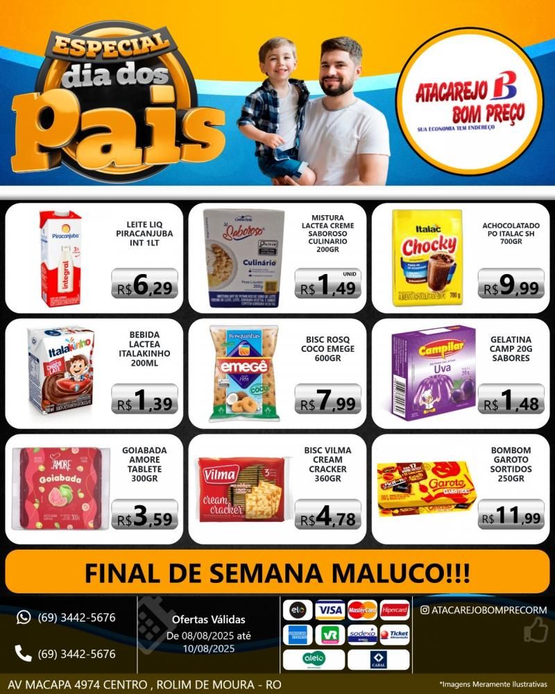 Especial DIA DOS PAIS, no ATACAREJO BOM PREÇO, em Rolim de Moura Especial DIA DOS PAIS, no ATACAREJO BOM PREÇO, em Rolim de Moura