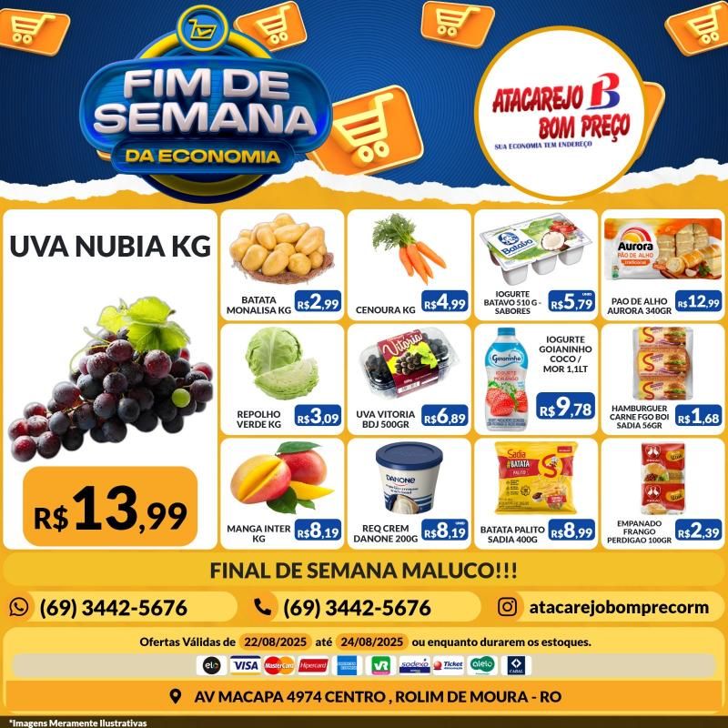 FIM DE SEMANA DA ECONOMIA no ATACAREJO BOM PREÇO, em Rolim de Moura FIM DE SEMANA DA ECONOMIA no ATACAREJO BOM PREÇO, em Rolim de Moura