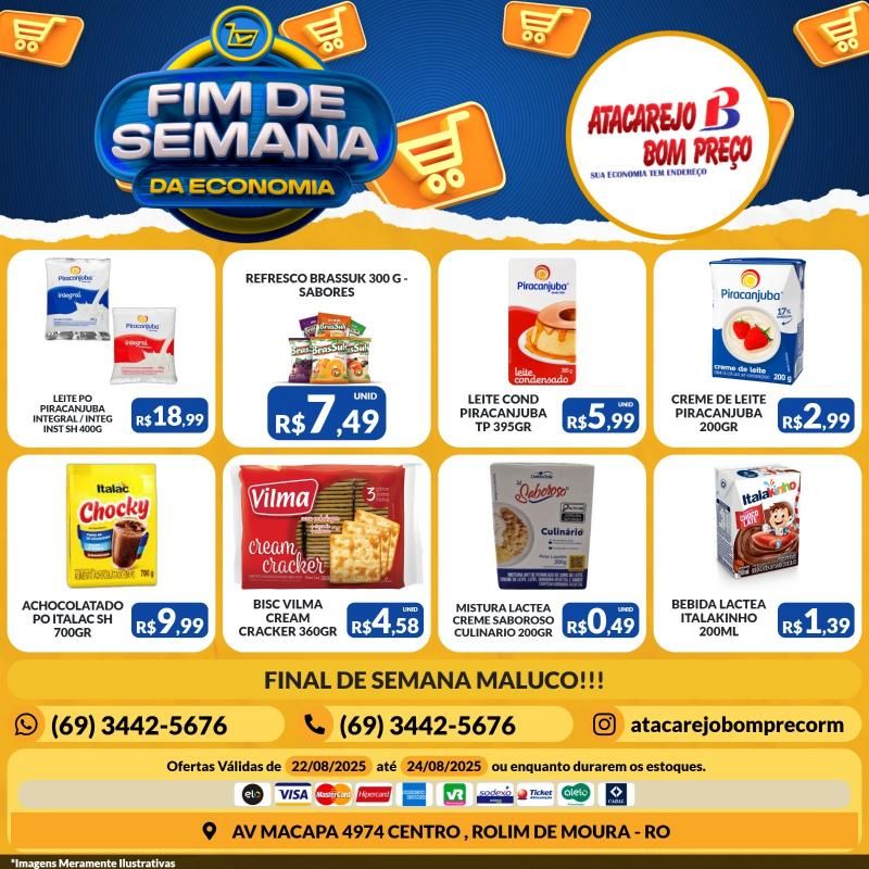 FIM DE SEMANA DA ECONOMIA no ATACAREJO BOM PREÇO, em Rolim de Moura FIM DE SEMANA DA ECONOMIA no ATACAREJO BOM PREÇO, em Rolim de Moura
