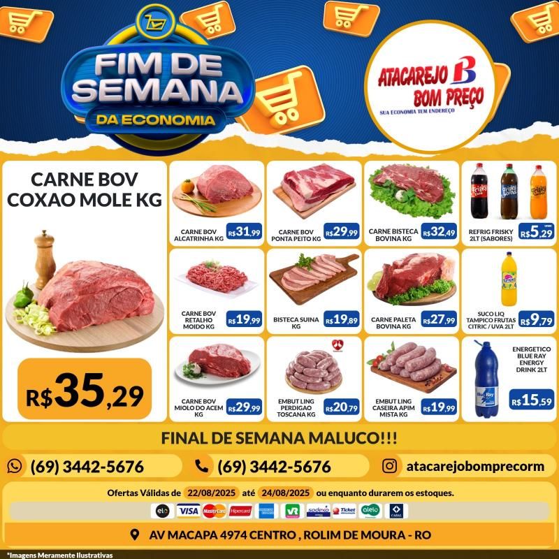 FIM DE SEMANA DA ECONOMIA no ATACAREJO BOM PREÇO, em Rolim de Moura FIM DE SEMANA DA ECONOMIA no ATACAREJO BOM PREÇO, em Rolim de Moura