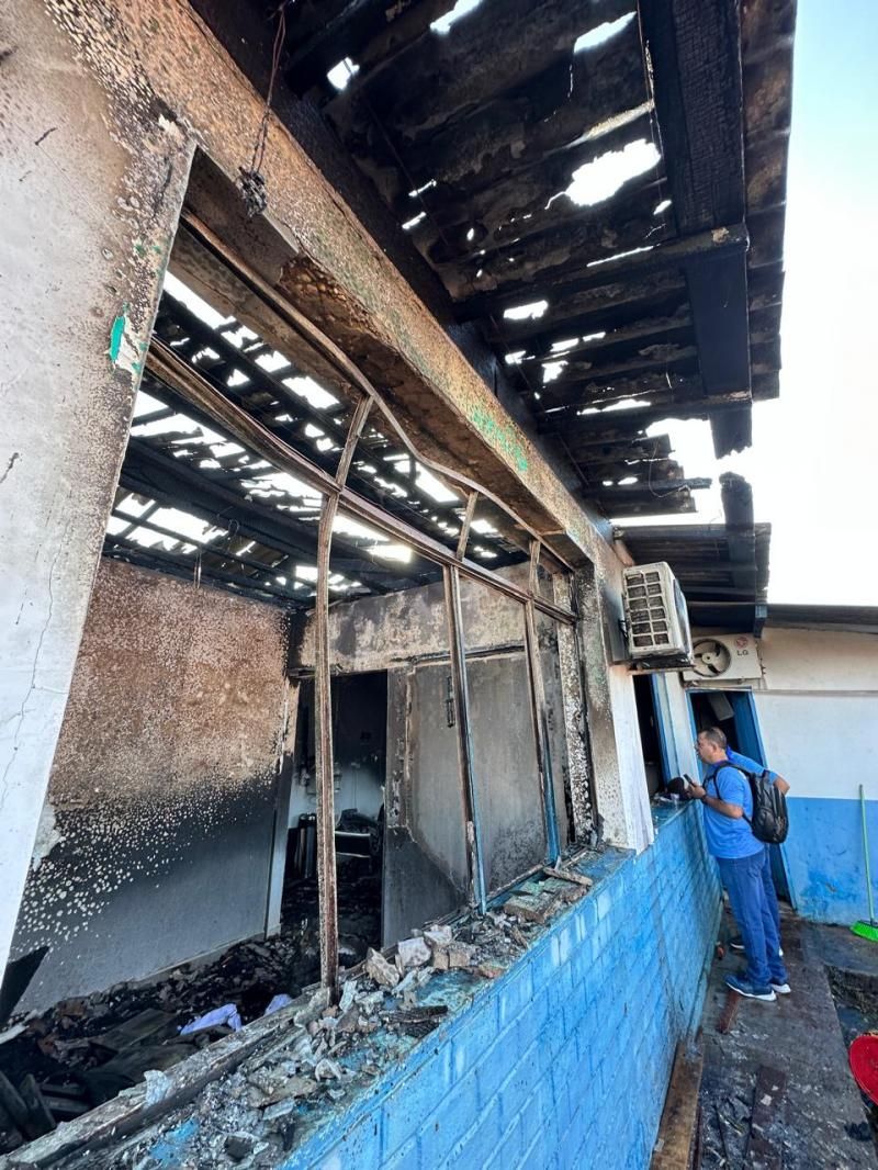 Incêndio atinge base da SAAE em Cacoa Incêndio atinge base da SAAE em Cacoa