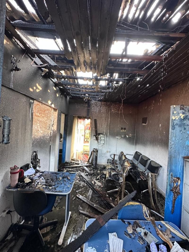 Incêndio atinge base da SAAE em Cacoa Incêndio atinge base da SAAE em Cacoa