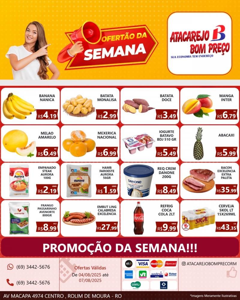 OFERTAS DA SEMANA, no ATACAREJO BOM PREÇO, em Rolim de Moura OFERTAS DA SEMANA, no ATACAREJO BOM PREÇO, em Rolim de Moura