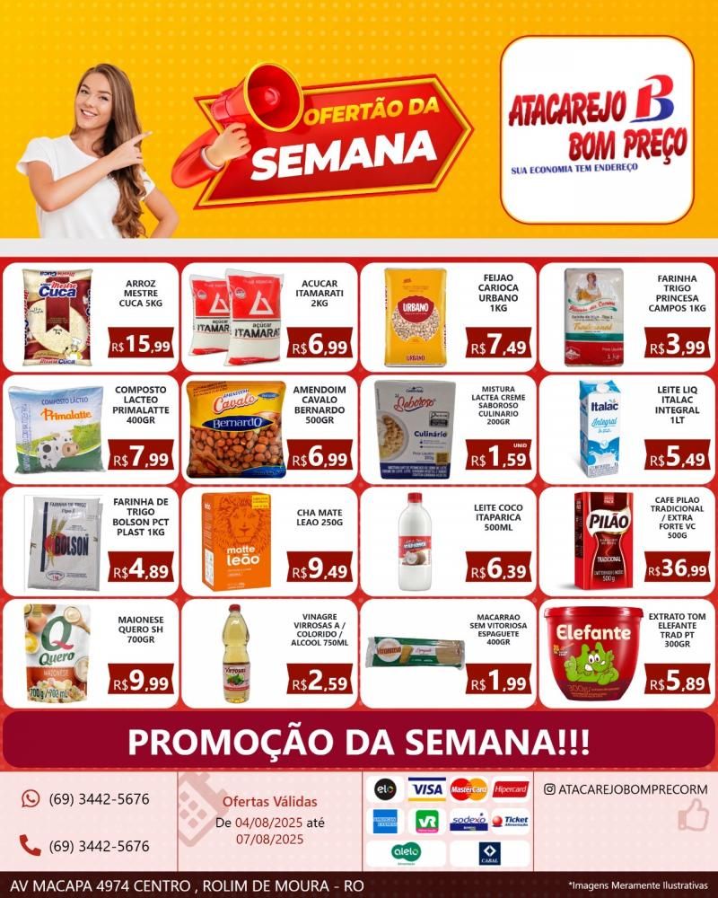 OFERTAS DA SEMANA, no ATACAREJO BOM PREÇO, em Rolim de Moura OFERTAS DA SEMANA, no ATACAREJO BOM PREÇO, em Rolim de Moura