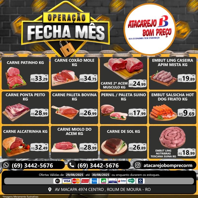 Ofertas imperdíveis no FECHA MÊS ATACAREJO BOM PREÇO, em Rolim de Moura Ofertas imperdíveis no FECHA MÊS ATACAREJO BOM PREÇO, em Rolim de Moura