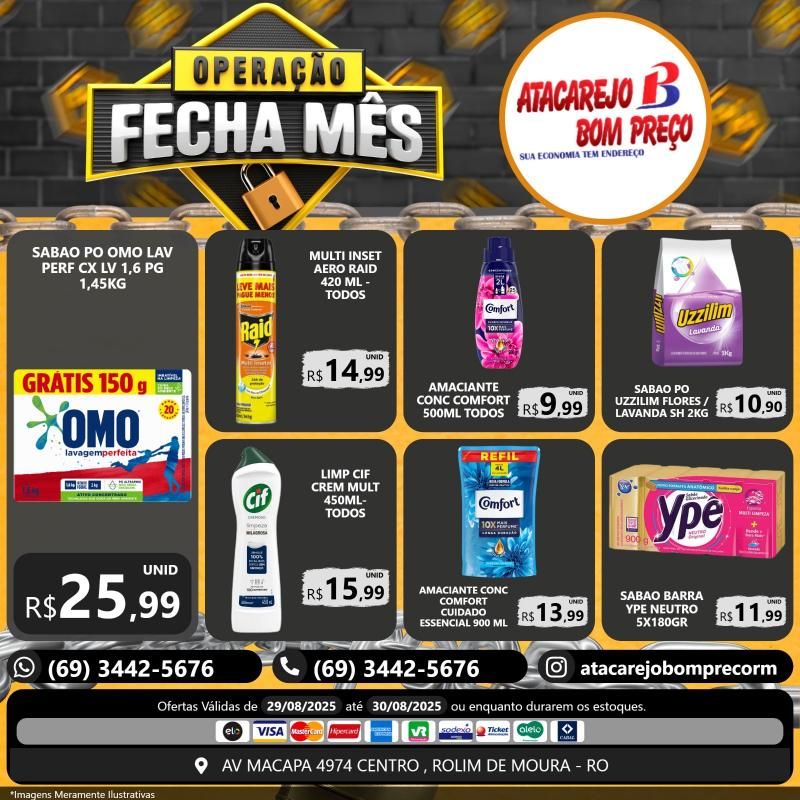 Ofertas imperdíveis no FECHA MÊS ATACAREJO BOM PREÇO, em Rolim de Moura Ofertas imperdíveis no FECHA MÊS ATACAREJO BOM PREÇO, em Rolim de Moura