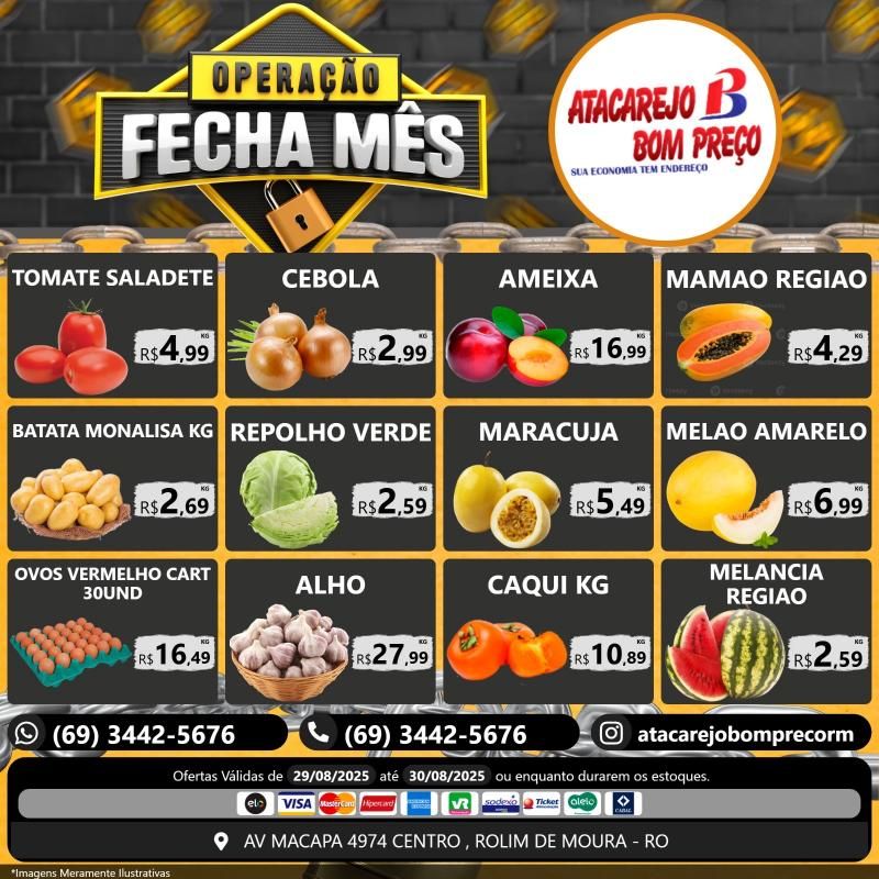 Ofertas imperdíveis no FECHA MÊS ATACAREJO BOM PREÇO, em Rolim de Moura Ofertas imperdíveis no FECHA MÊS ATACAREJO BOM PREÇO, em Rolim de Moura
