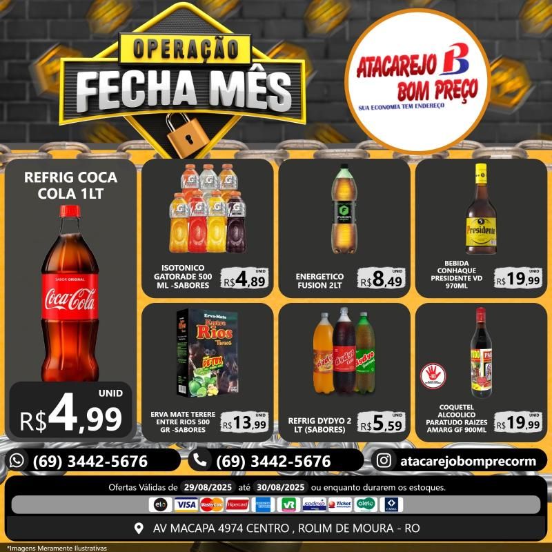 Ofertas imperdíveis no FECHA MÊS ATACAREJO BOM PREÇO, em Rolim de Moura Ofertas imperdíveis no FECHA MÊS ATACAREJO BOM PREÇO, em Rolim de Moura