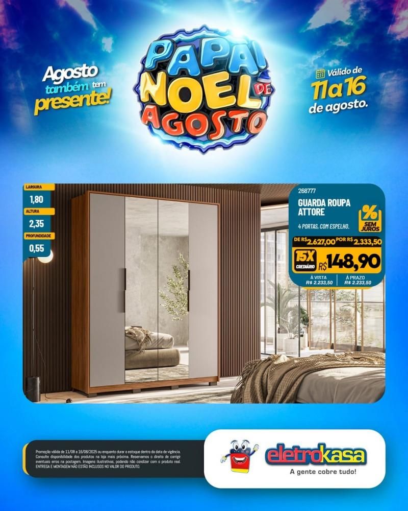 PAPAI NOEL DE AGOSTO chegou na EletroKasa PAPAI NOEL DE AGOSTO chegou na EletroKasa