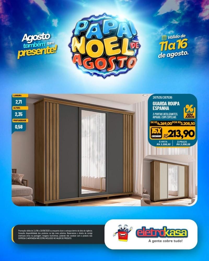 PAPAI NOEL DE AGOSTO chegou na EletroKasa PAPAI NOEL DE AGOSTO chegou na EletroKasa