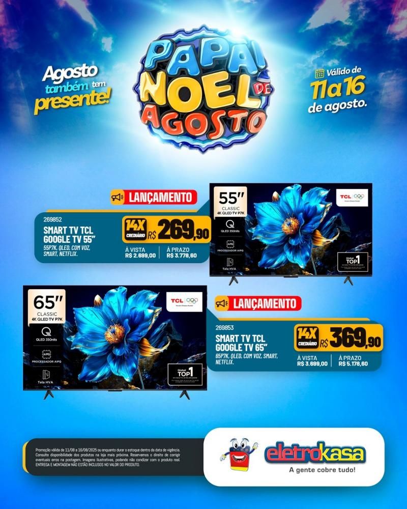 PAPAI NOEL DE AGOSTO chegou na EletroKasa PAPAI NOEL DE AGOSTO chegou na EletroKasa