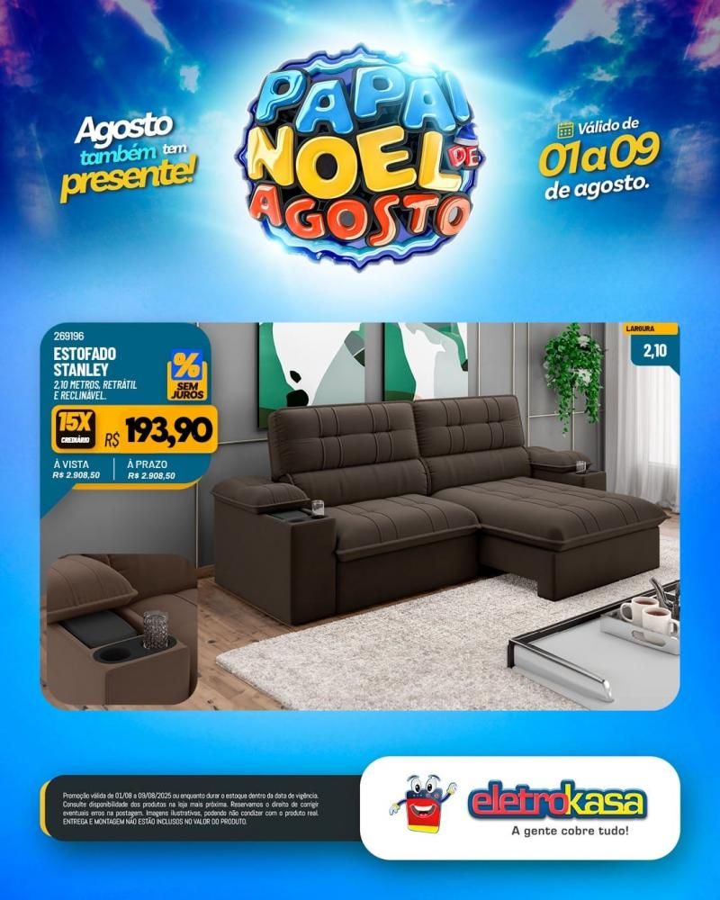 PAPAI NOEL DE AGOSTO com ofertas especiais nas lojas eletroKasa, em Rolim De Moura PAPAI NOEL DE AGOSTO com ofertas especiais nas lojas eletroKasa, em Rolim De Moura