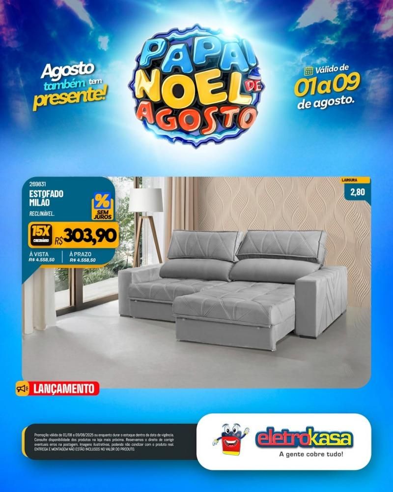 PAPAI NOEL DE AGOSTO com ofertas especiais nas lojas eletroKasa, em Rolim De Moura PAPAI NOEL DE AGOSTO com ofertas especiais nas lojas eletroKasa, em Rolim De Moura