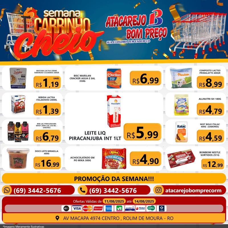 Semana Carrinho Cheio no Atacarejo Bom Preço, em Rolim de Moura Semana Carrinho Cheio no Atacarejo Bom Preço, em Rolim de Moura