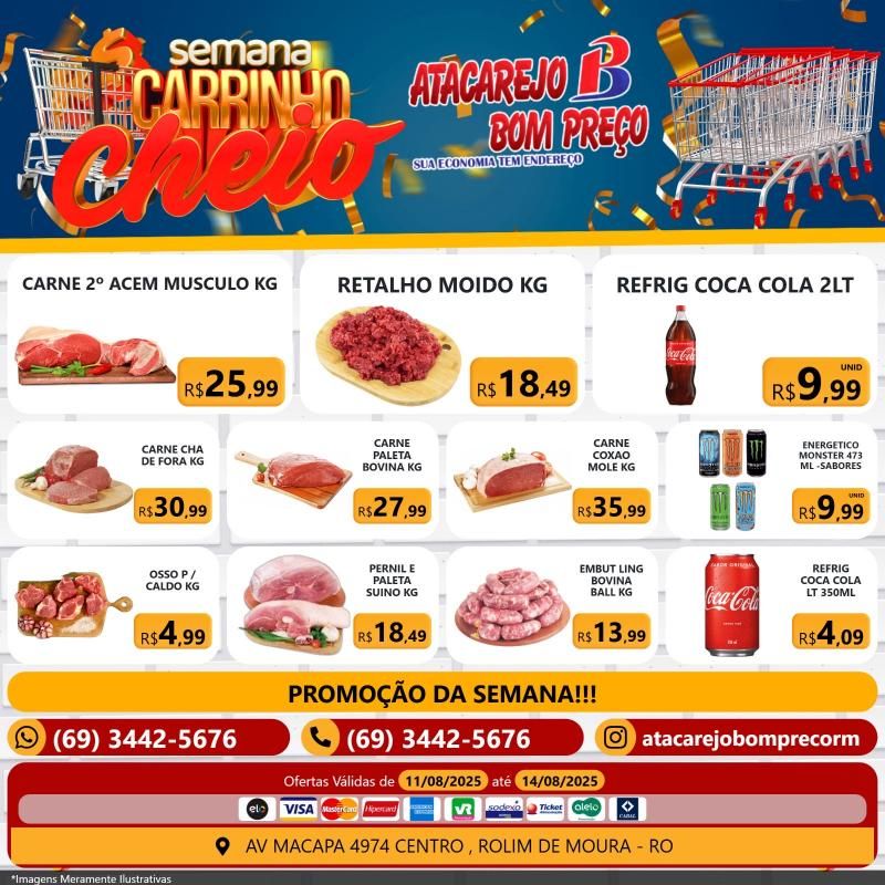 Semana Carrinho Cheio no Atacarejo Bom Preço, em Rolim de Moura Semana Carrinho Cheio no Atacarejo Bom Preço, em Rolim de Moura