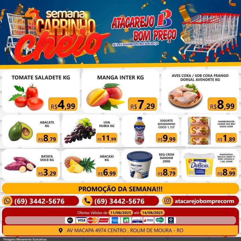 Semana Carrinho Cheio no Atacarejo Bom Preço, em Rolim de Moura Semana Carrinho Cheio no Atacarejo Bom Preço, em Rolim de Moura