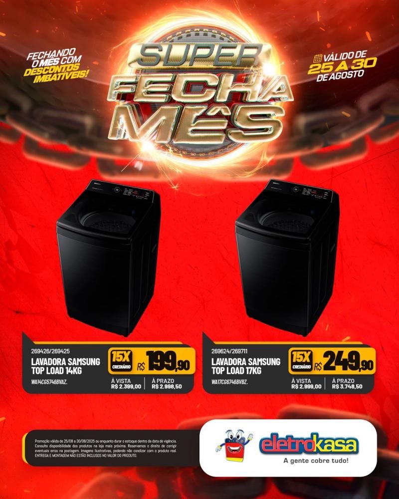 Super FECHA MÊS com descontos imbatíveis nas lojas ELETROKASA, em Rolim de Moura Super FECHA MÊS com descontos imbatíveis nas lojas ELETROKASA, em Rolim de Moura