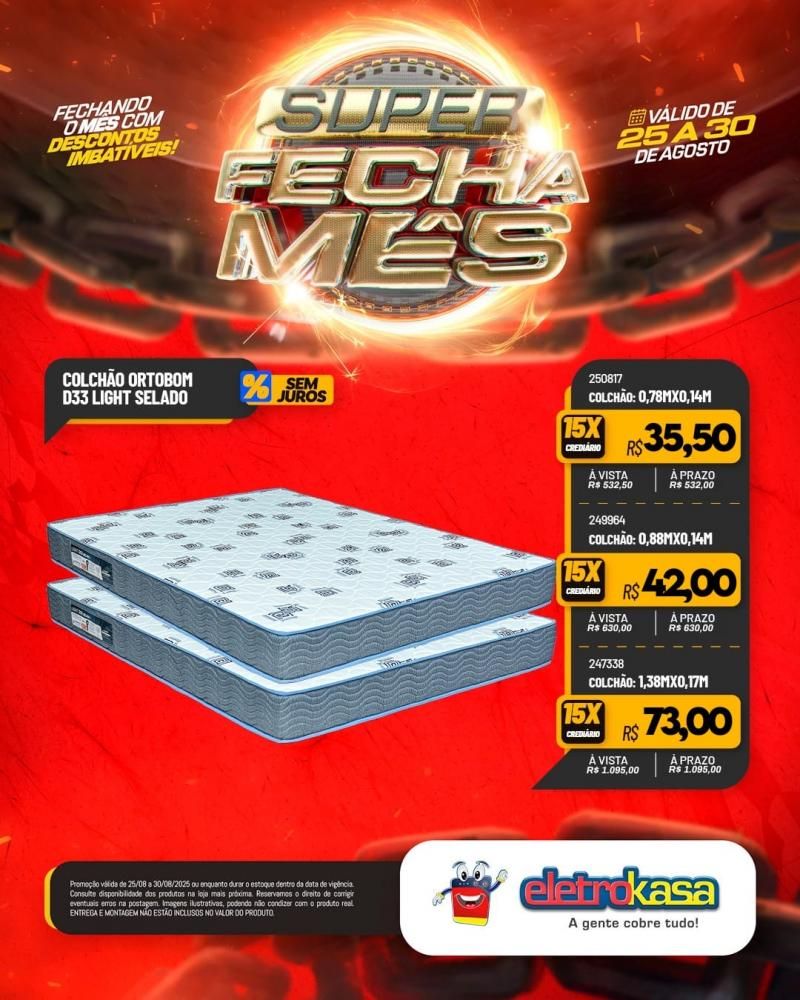 Super FECHA MÊS com descontos imbatíveis nas lojas ELETROKASA, em Rolim de Moura Super FECHA MÊS com descontos imbatíveis nas lojas ELETROKASA, em Rolim de Moura