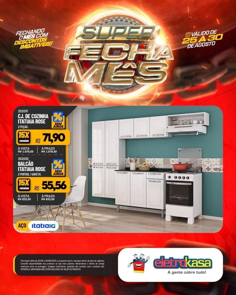 Super FECHA MÊS com descontos imbatíveis nas lojas ELETROKASA, em Rolim de Moura Super FECHA MÊS com descontos imbatíveis nas lojas ELETROKASA, em Rolim de Moura