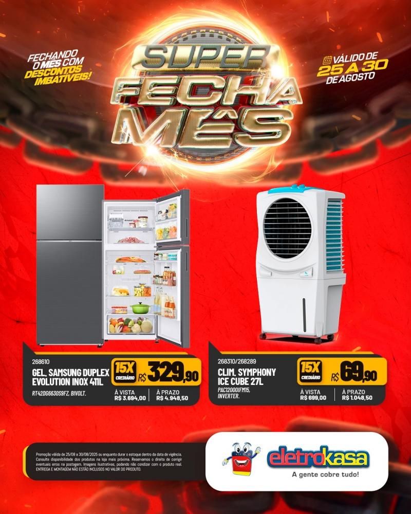 Super FECHA MÊS com descontos imbatíveis nas lojas ELETROKASA, em Rolim de Moura Super FECHA MÊS com descontos imbatíveis nas lojas ELETROKASA, em Rolim de Moura