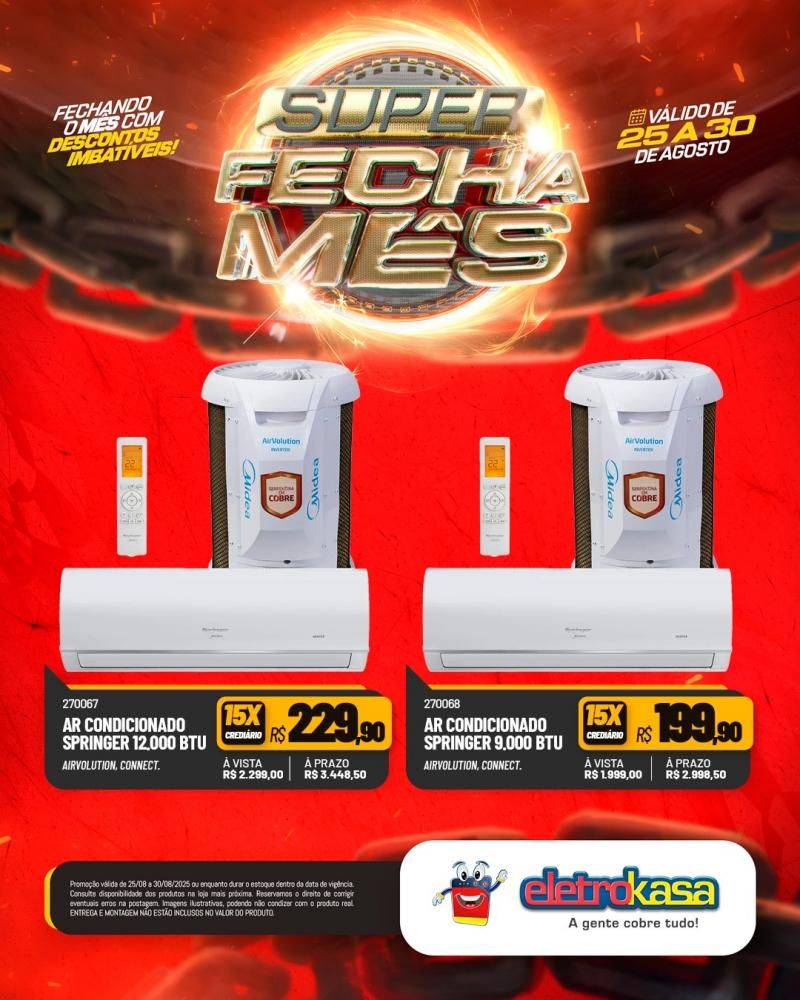 Super FECHA MÊS com descontos imbatíveis nas lojas ELETROKASA, em Rolim de Moura Super FECHA MÊS com descontos imbatíveis nas lojas ELETROKASA, em Rolim de Moura