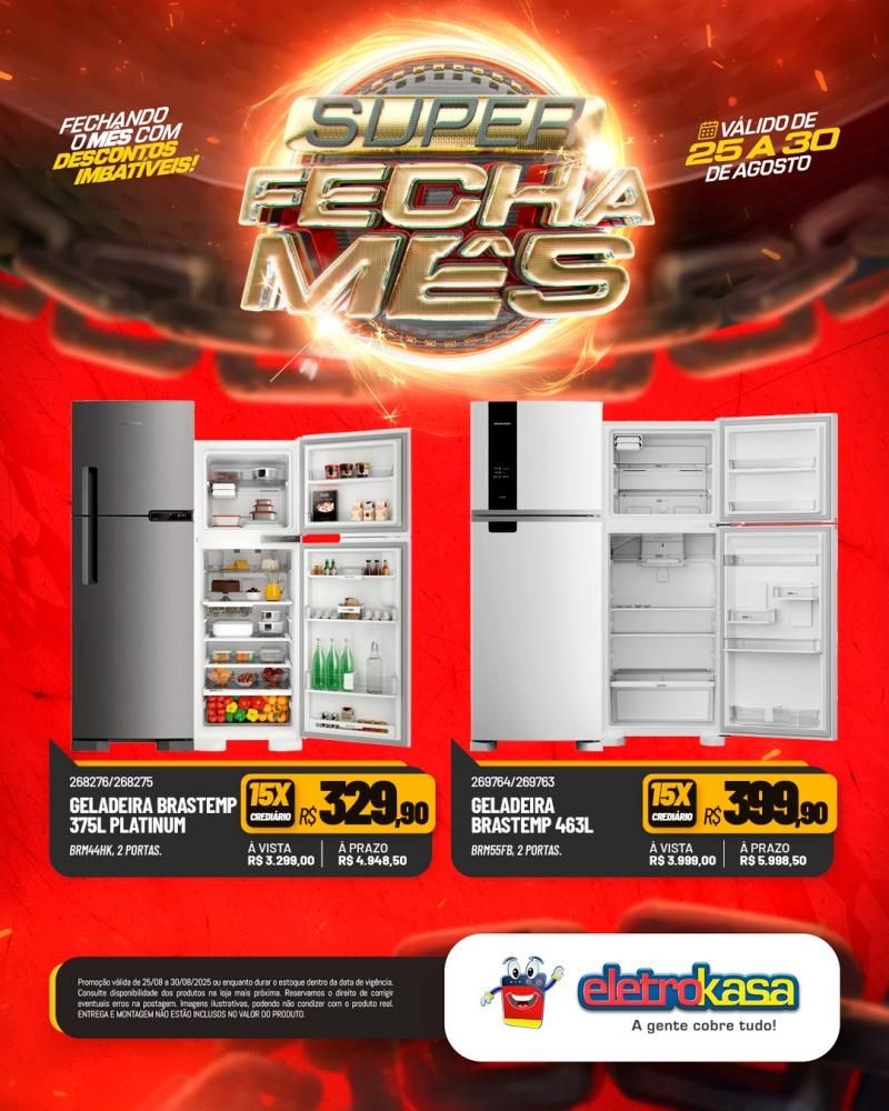 Super FECHA MÊS com descontos imbatíveis nas lojas ELETROKASA, em Rolim de Moura Super FECHA MÊS com descontos imbatíveis nas lojas ELETROKASA, em Rolim de Moura