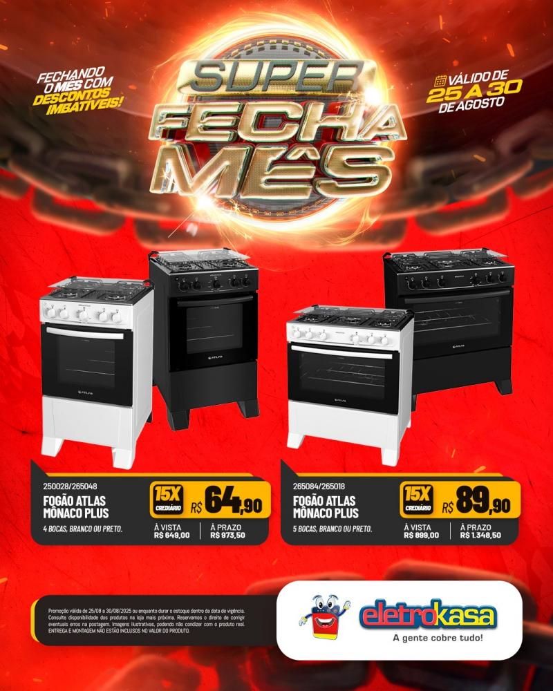 Super FECHA MÊS com descontos imbatíveis nas lojas ELETROKASA, em Rolim de Moura Super FECHA MÊS com descontos imbatíveis nas lojas ELETROKASA, em Rolim de Moura