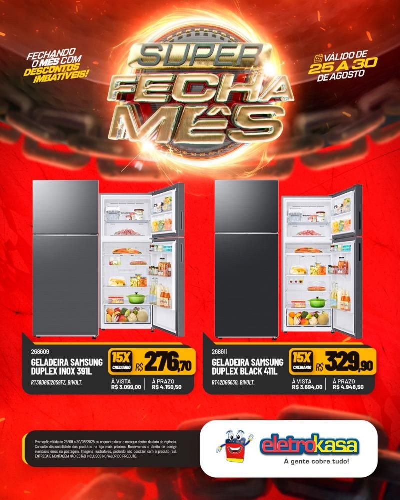 Super FECHA MÊS com descontos imbatíveis nas lojas ELETROKASA, em Rolim de Moura Super FECHA MÊS com descontos imbatíveis nas lojas ELETROKASA, em Rolim de Moura