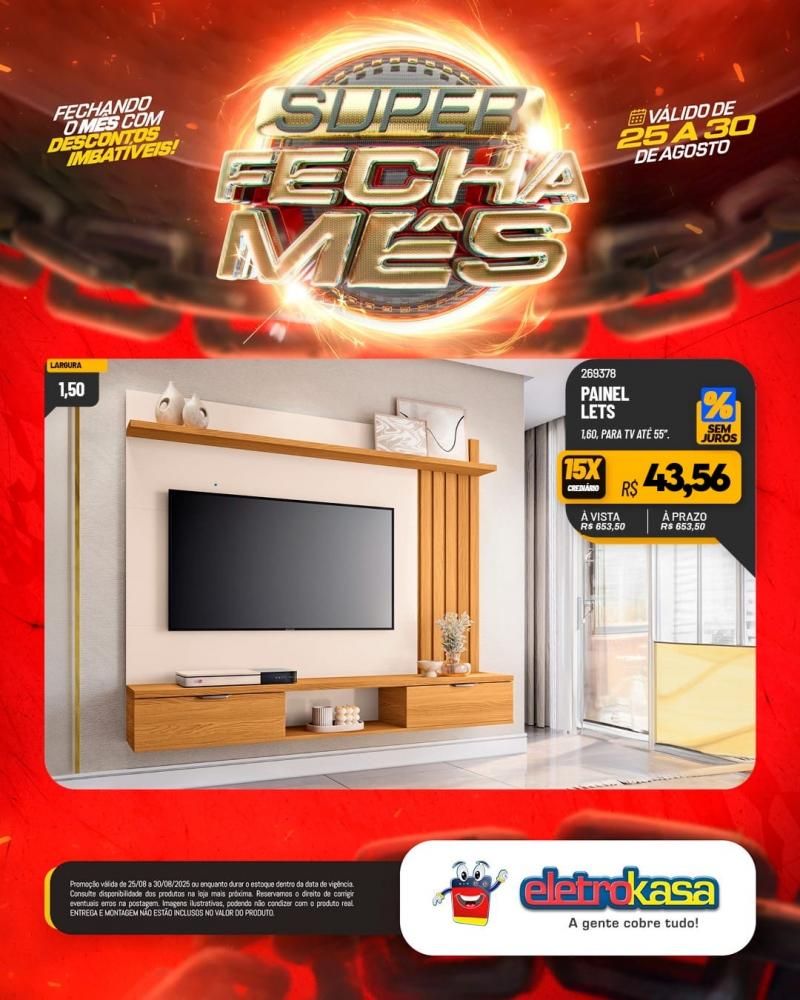 Super FECHA MÊS com descontos imbatíveis nas lojas ELETROKASA, em Rolim de Moura Super FECHA MÊS com descontos imbatíveis nas lojas ELETROKASA, em Rolim de Moura