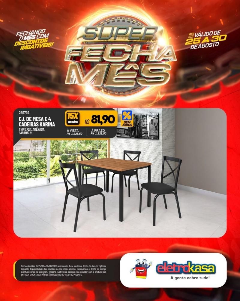 Super FECHA MÊS com descontos imbatíveis nas lojas ELETROKASA, em Rolim de Moura Super FECHA MÊS com descontos imbatíveis nas lojas ELETROKASA, em Rolim de Moura